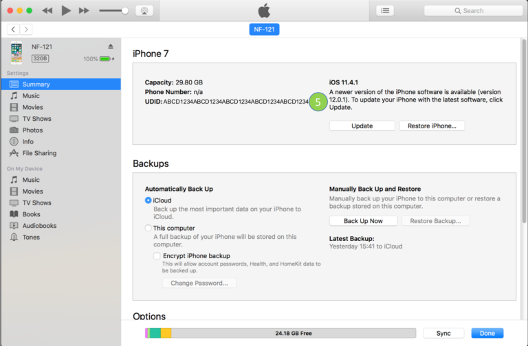 UDID value for iOS device
