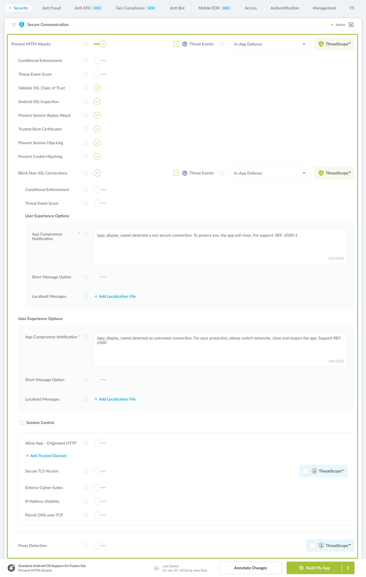 Prevent MitM Attacks option