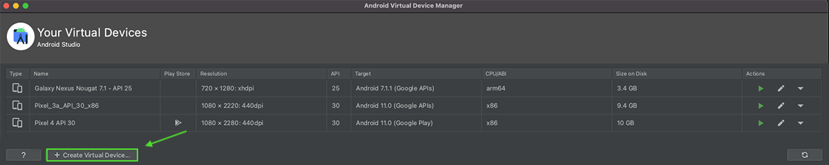 Create Virtual Device 2