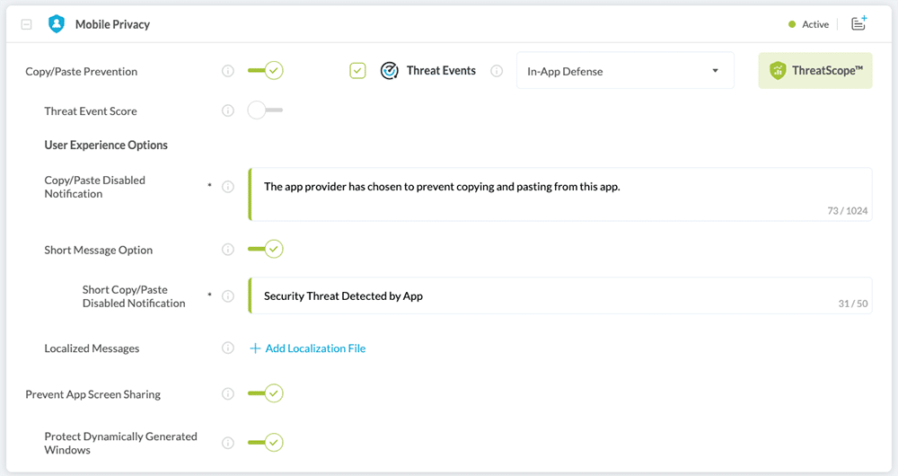 Toggle Copy/Paste Prevention