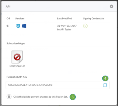 Fusion Set API key