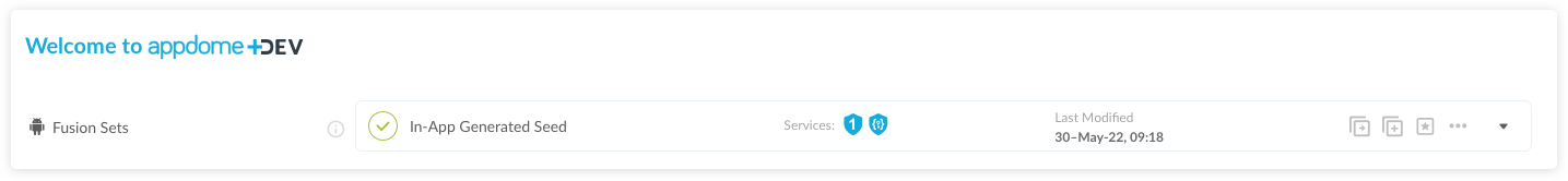 Fusion Set applied Data at Rest Encryption > In-App Generated Seed