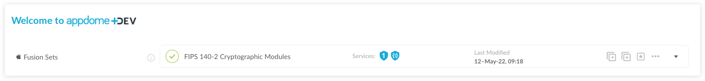 Fusion Set applied FIPS 140-2 Cryptographic Modules