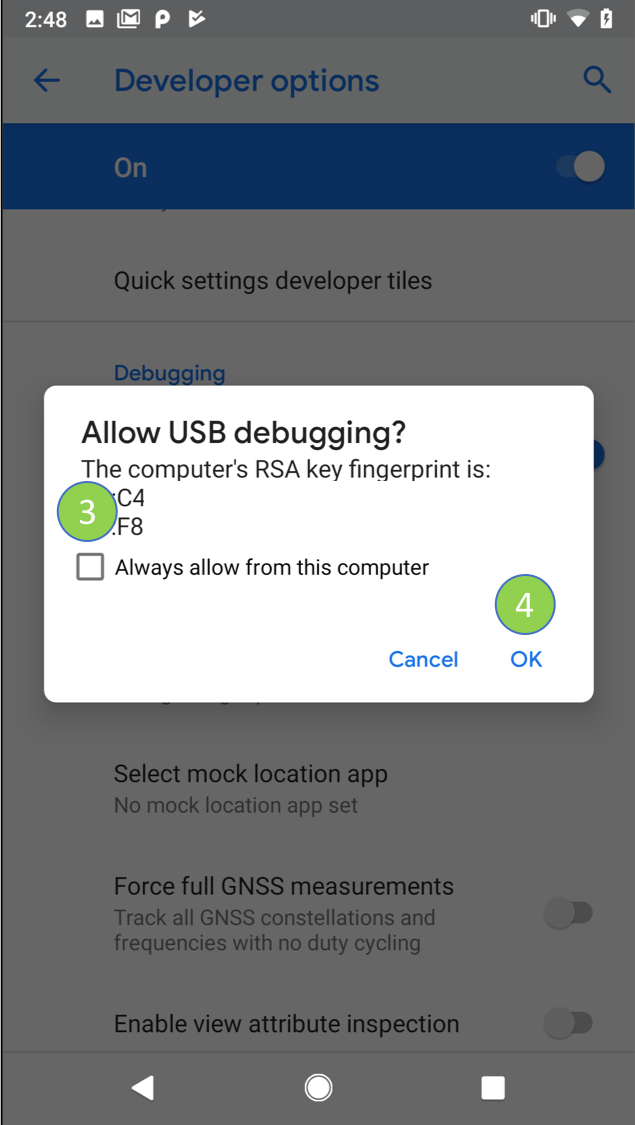 Sideload Android Apps - USB debugging