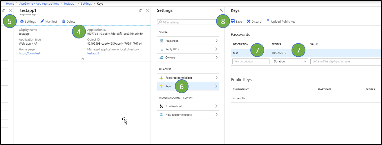 Register Apps in Microsoft Azure AD - save your changes