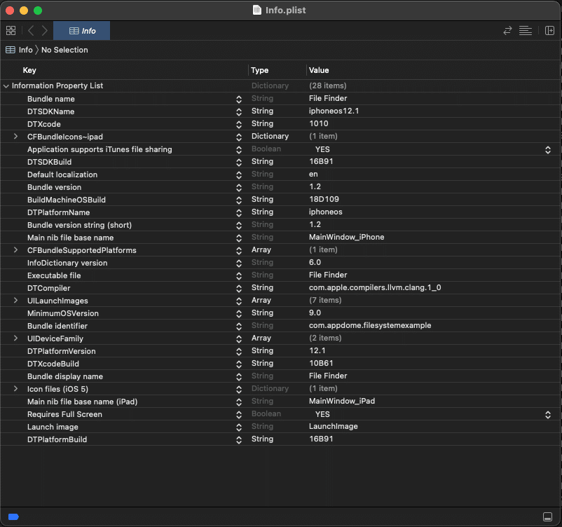 structure of an .ipa