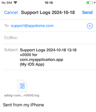 Send Ios Logs