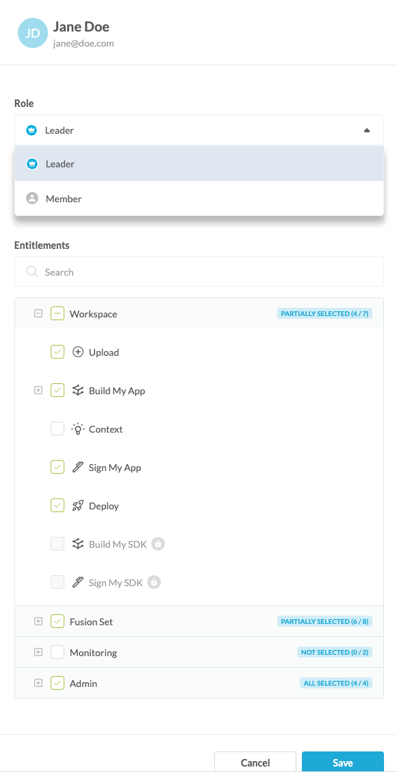 Teams Memeber Settings