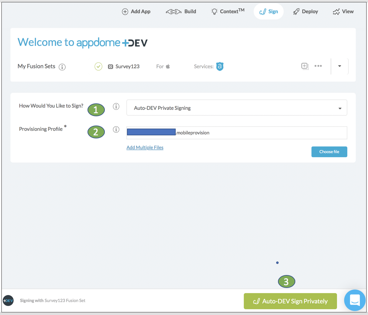 private app signing ios apps appdome