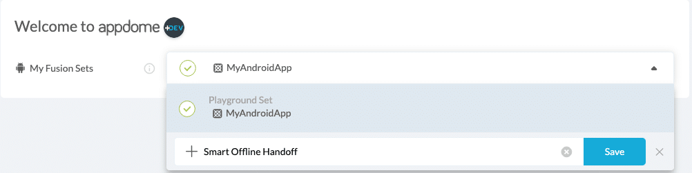 Create Fusion Set Smart Offline Handoff