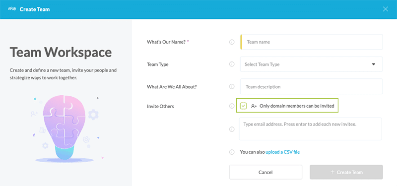 Only Domain Members Can Be Invited