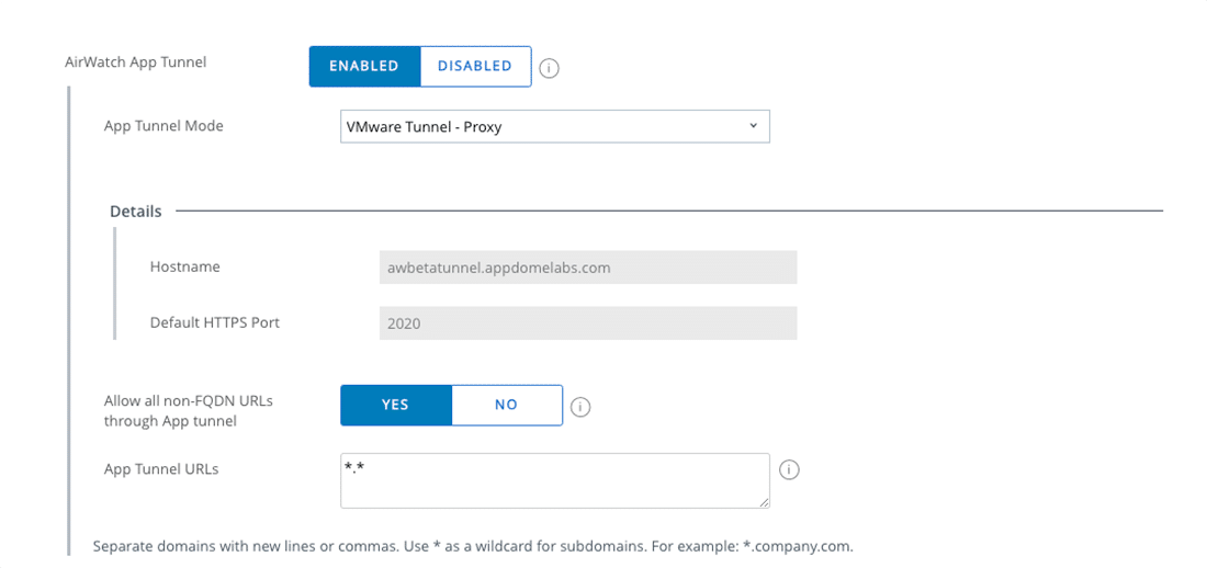 Airwatch App Tunnel