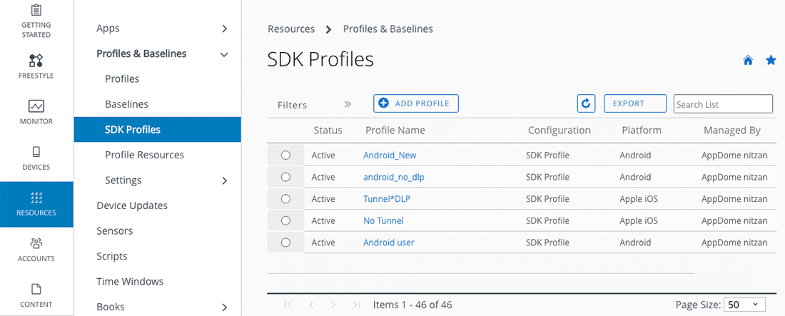 Sdk Profiles