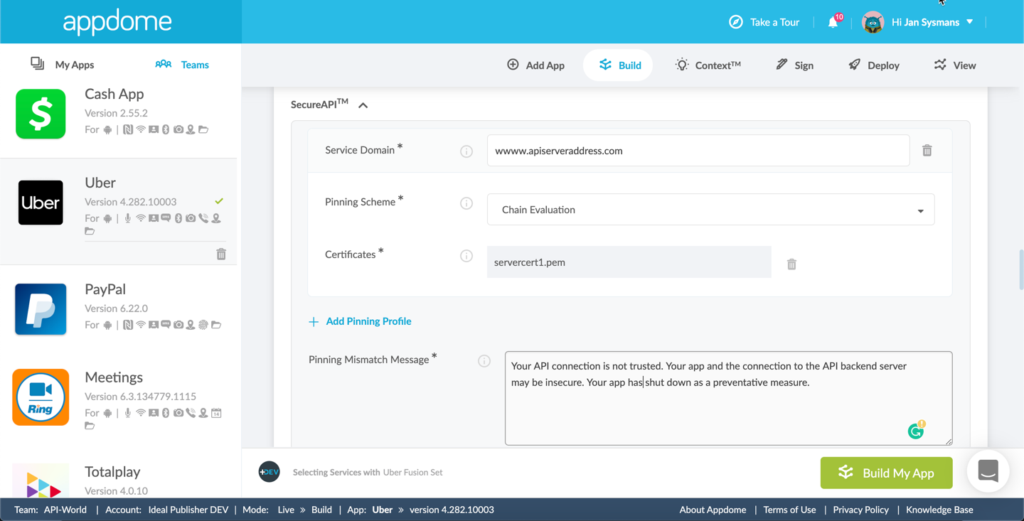 Appdome SecureAPI protects against the OWASP API Security Top 10