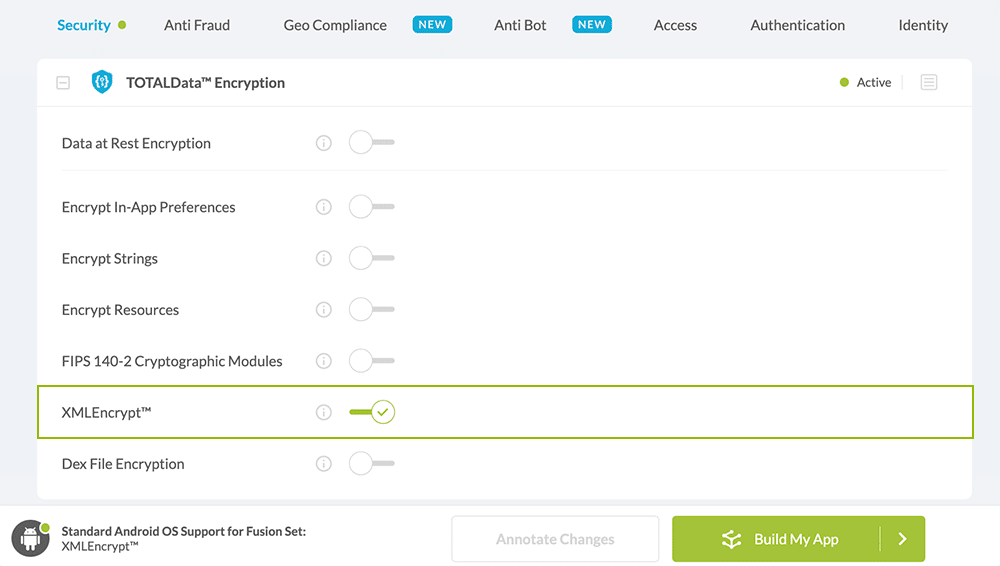 XMLEncrypt™ option