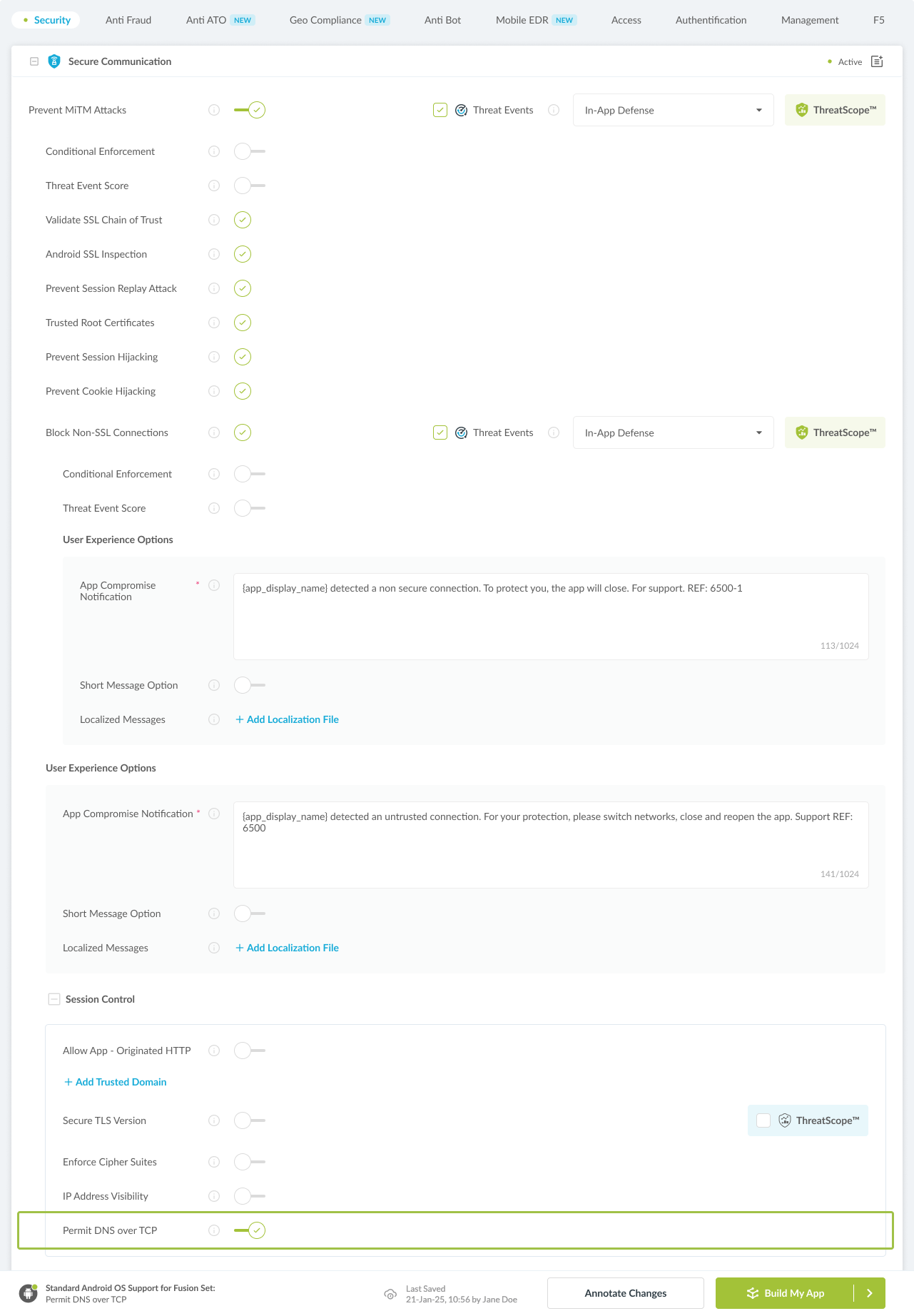 Permit DNS over TCP option