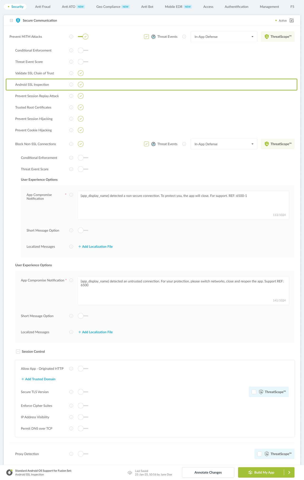 SSL Inspection option