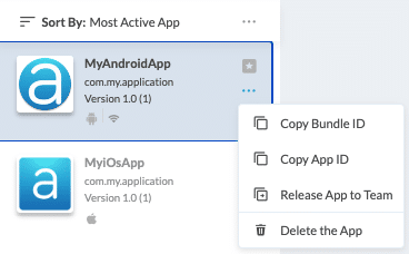Copy App ID