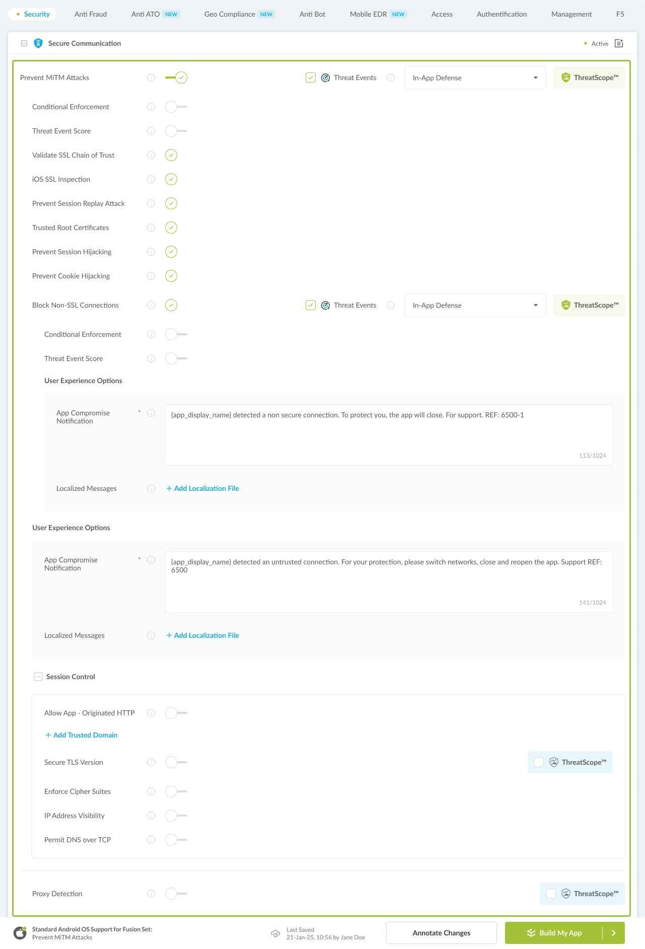 Prevent MitM Attacks option