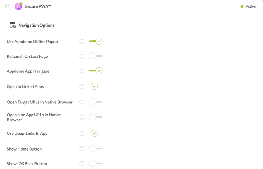 Navigation Options 5