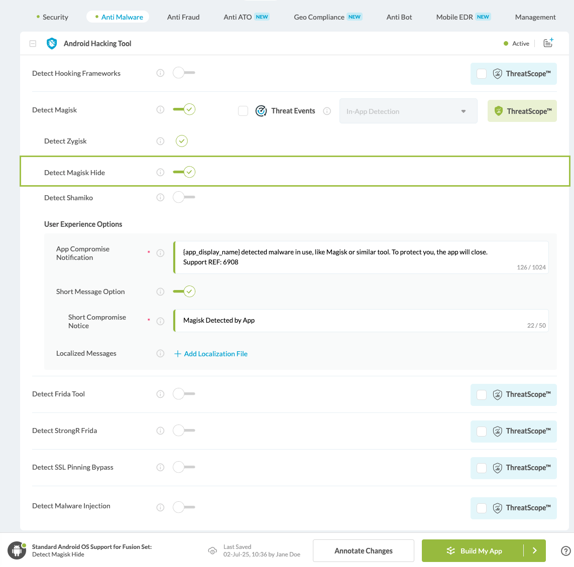 Detect Magisk Hide option