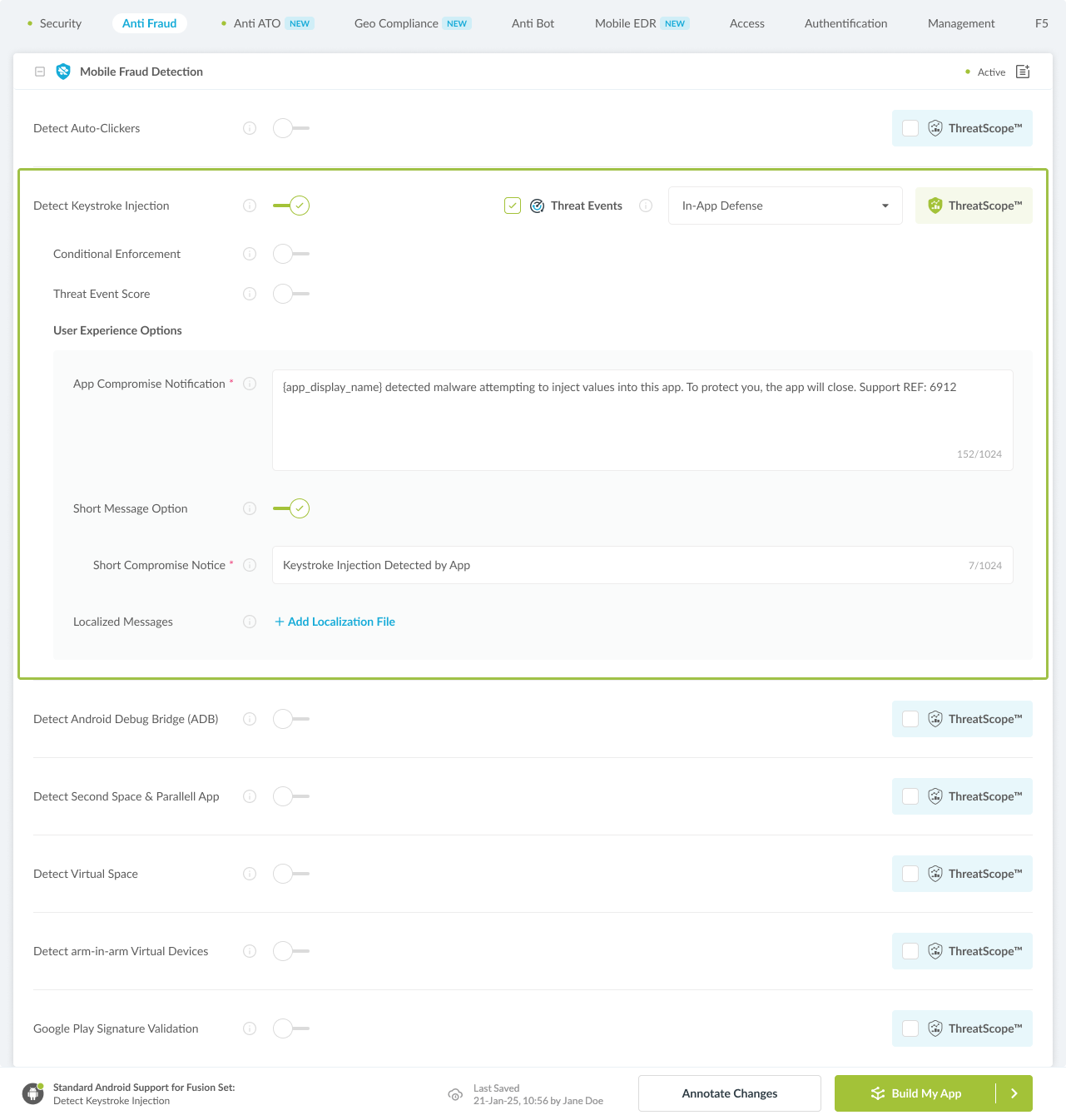 Detect Keystroke Injection option