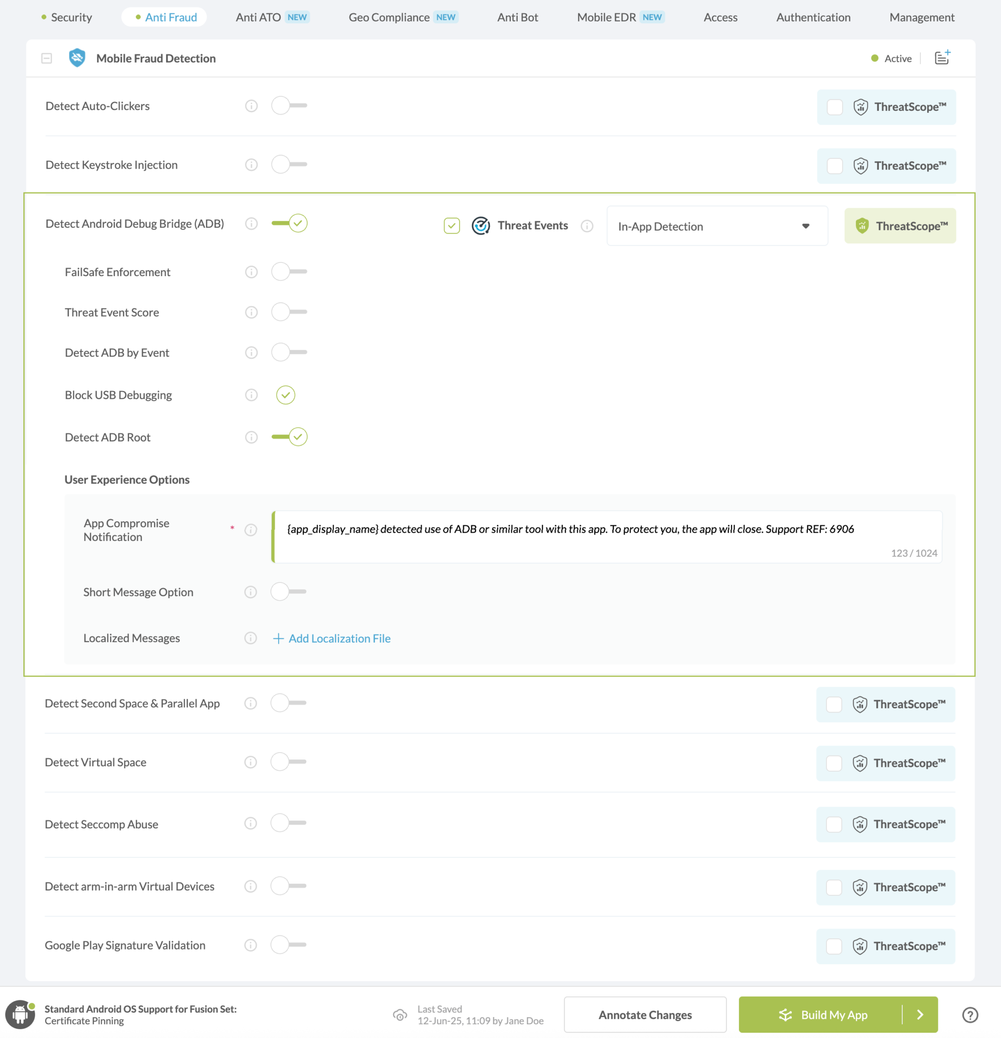Detect Android Debug Bridge (ADB) option