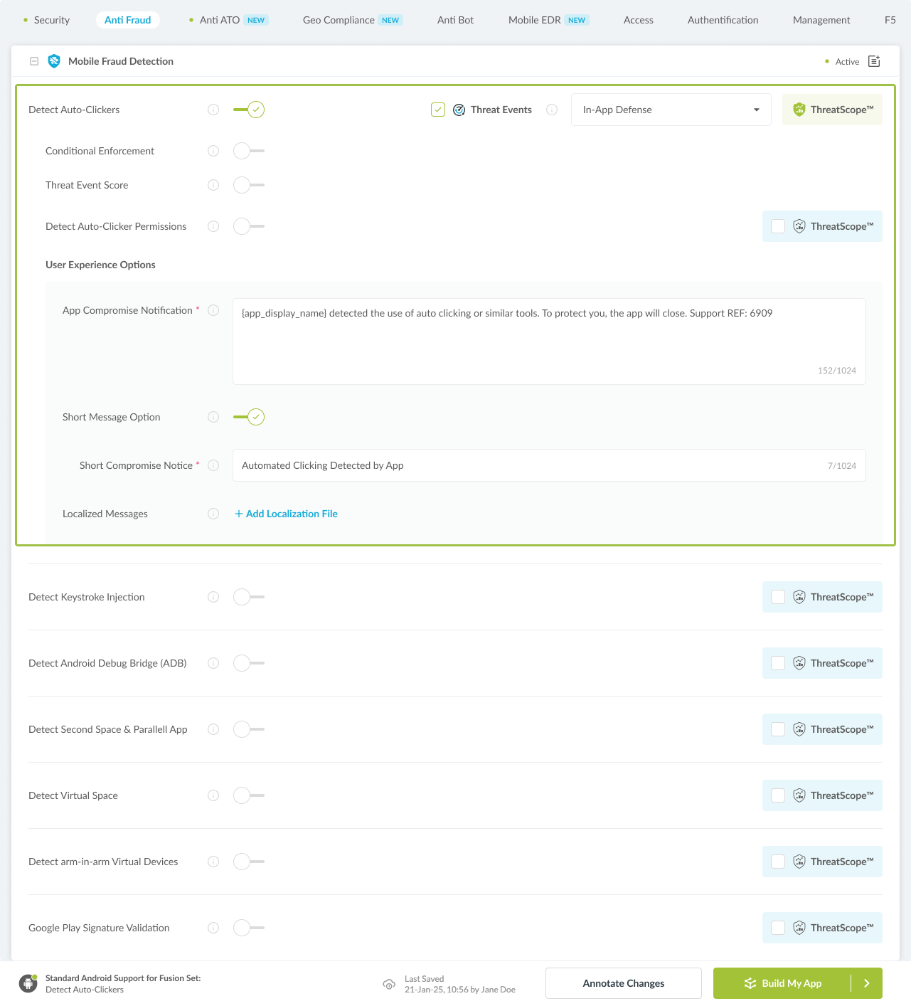 Detect Auto-Clickers option