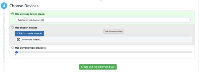 List of Currently Idle Devices