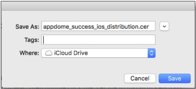 Save the certificate file on a Mac computer