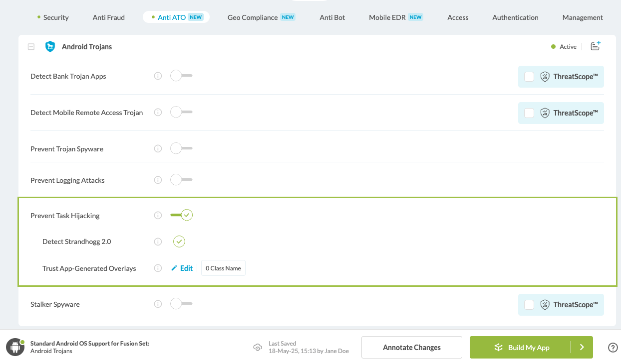 Detect Strandhogg 2.0 option