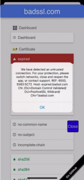 Pop-up On iOS App compromise notification