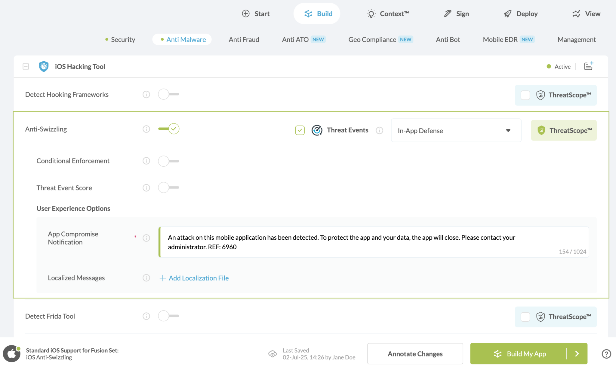 Anti-Swizzling option