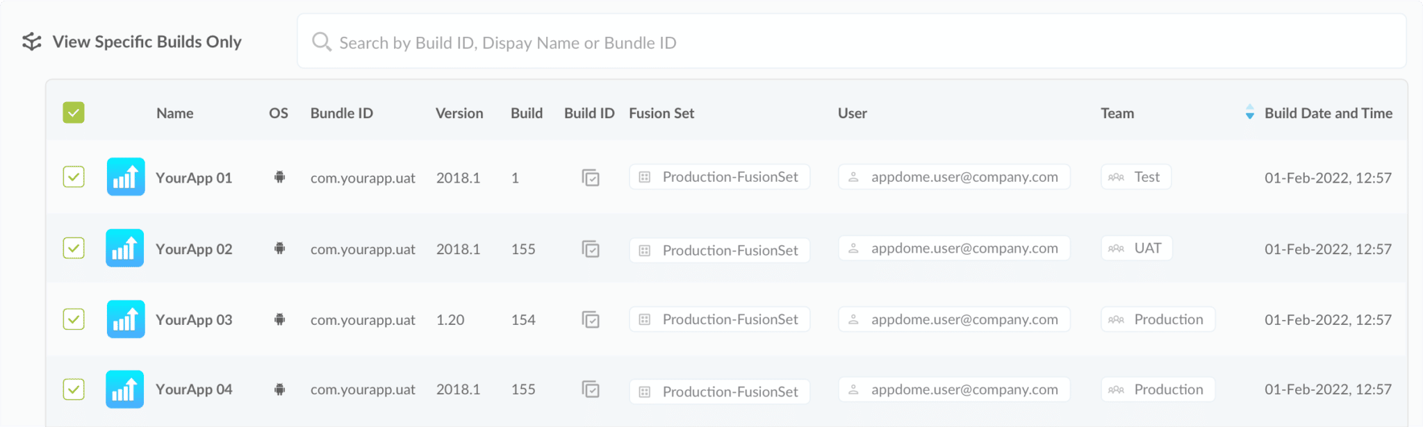 Filterbyspecificbuilds