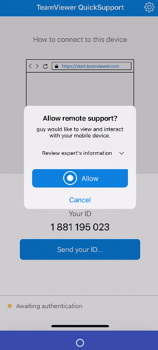 Allow Remote Support