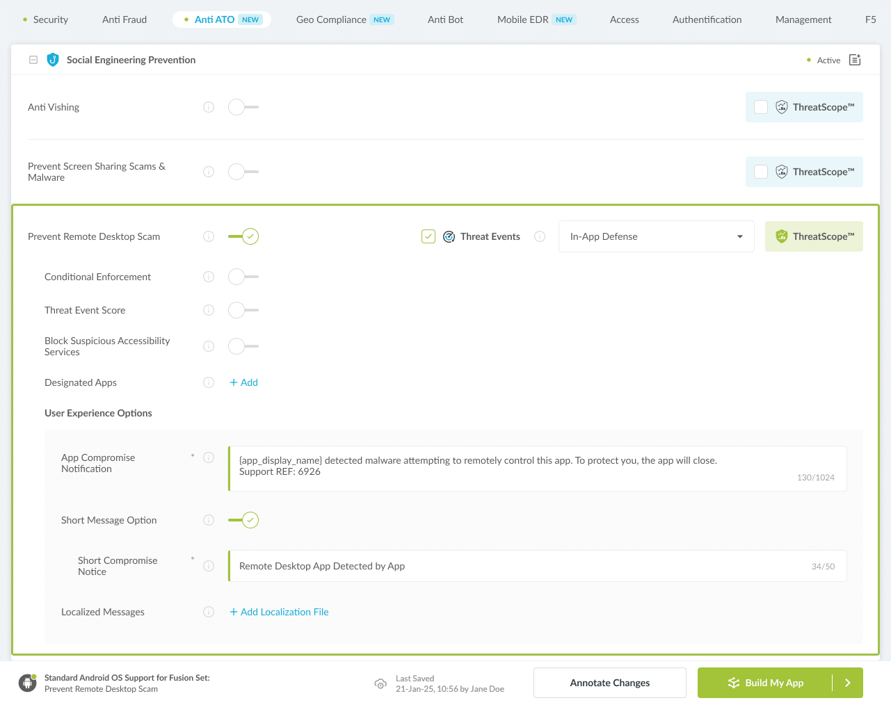 Android Prevent Remote Desktop Scam Toggle