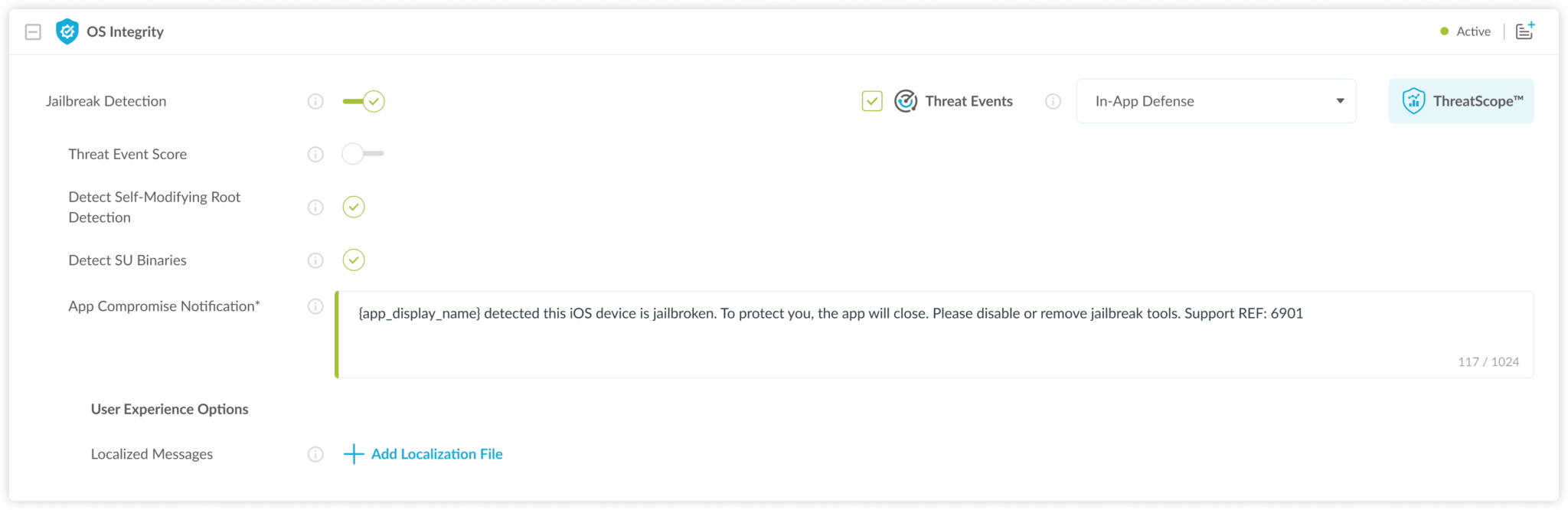 Detect Self-Modifying Root Detection option
