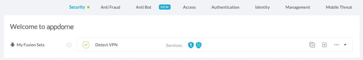 Fusion Set applied Detect VPN