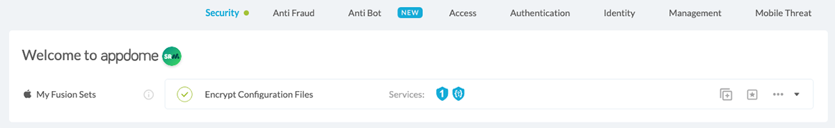 Fusion Set applied Encrypt Configuration Files