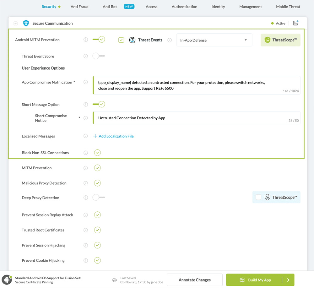 Block Non-SSL Connections option