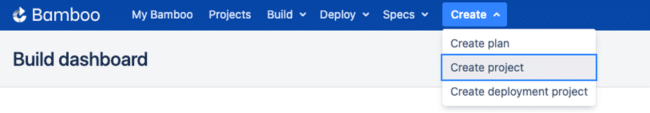 Bamboo Create Project