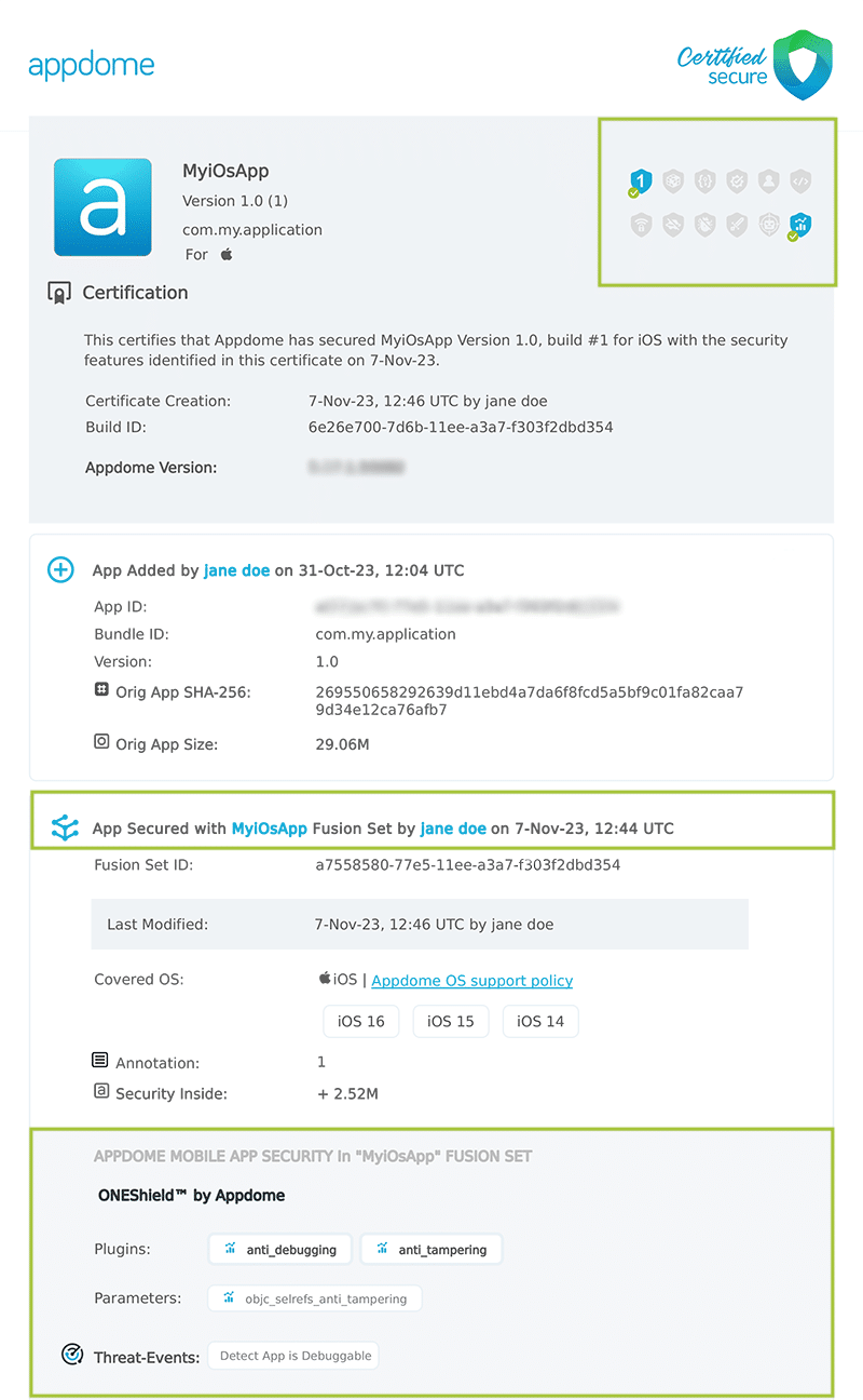 Detect App is Debuggable shown in Certificate secure