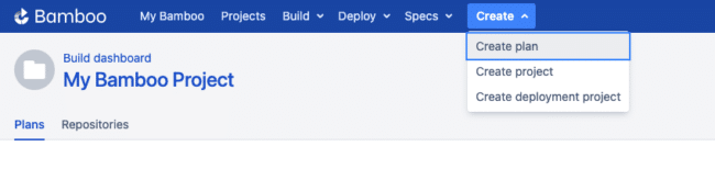 Create Plan Dashboard