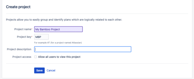 Create Porject Configurations