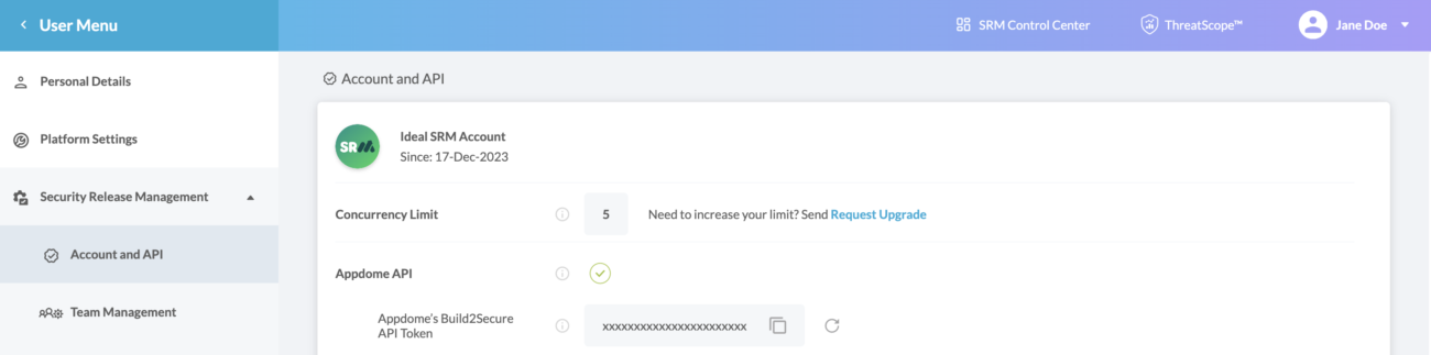 Appdome’s Build2Secure API Token