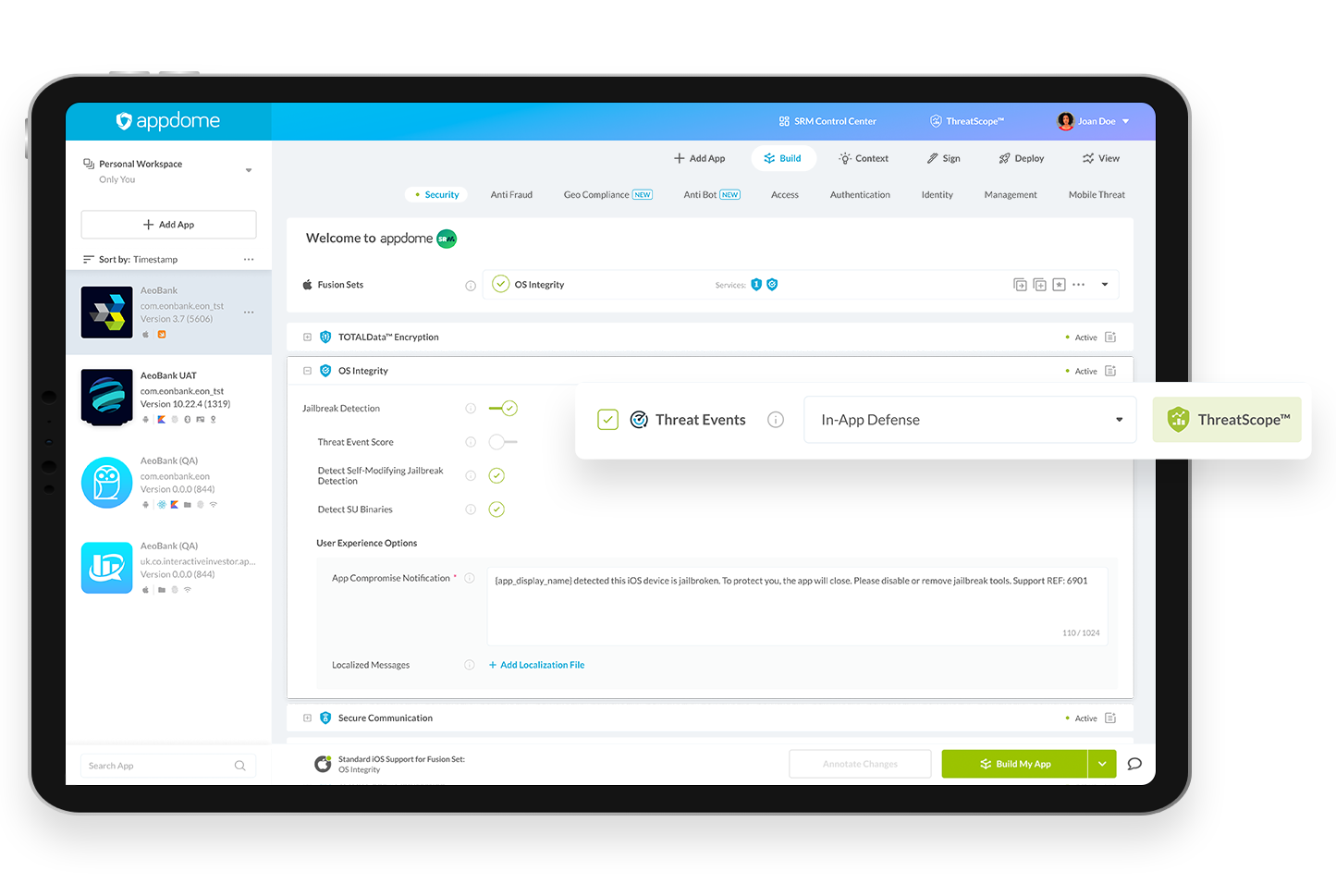 02 Threat Events™ In App Defense
