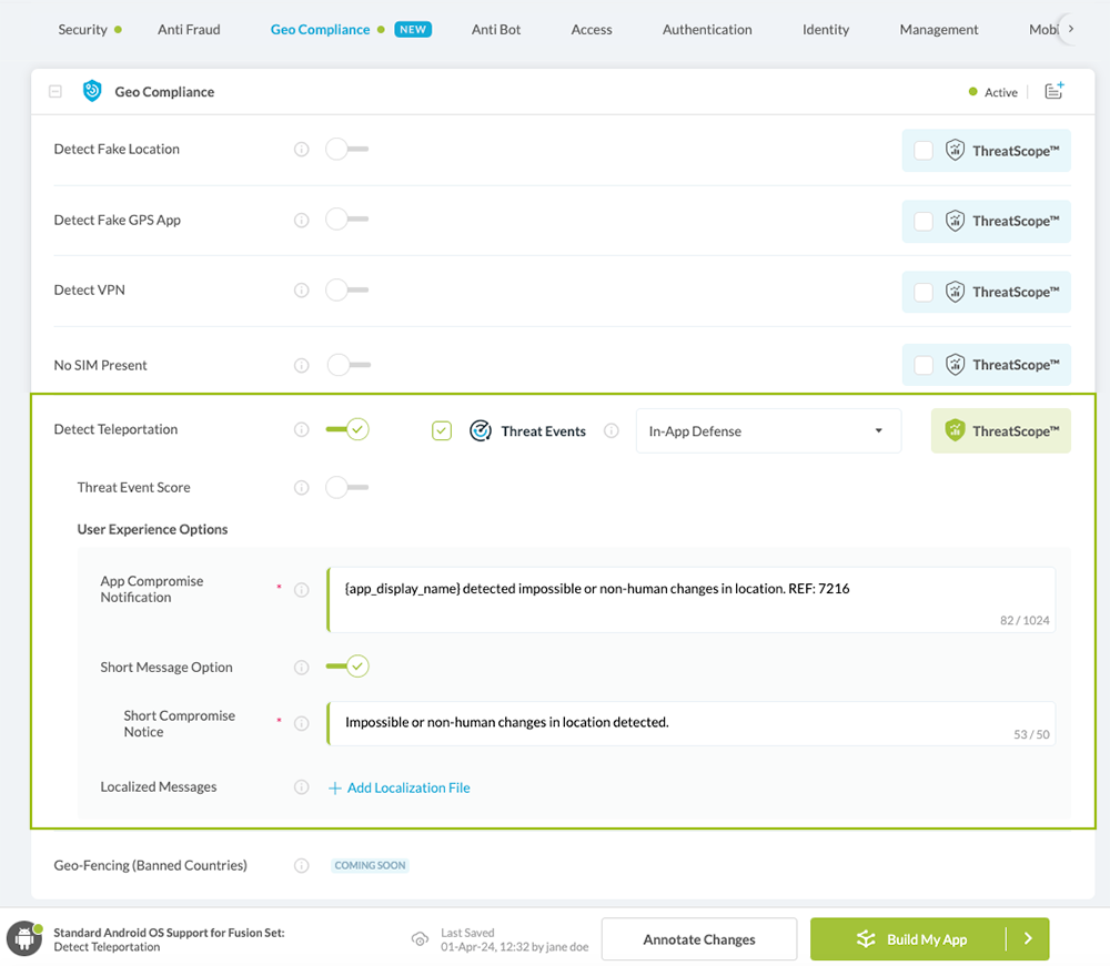 Detect Teleportation option