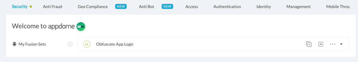 Fusion Set applied Obfuscate App Logic