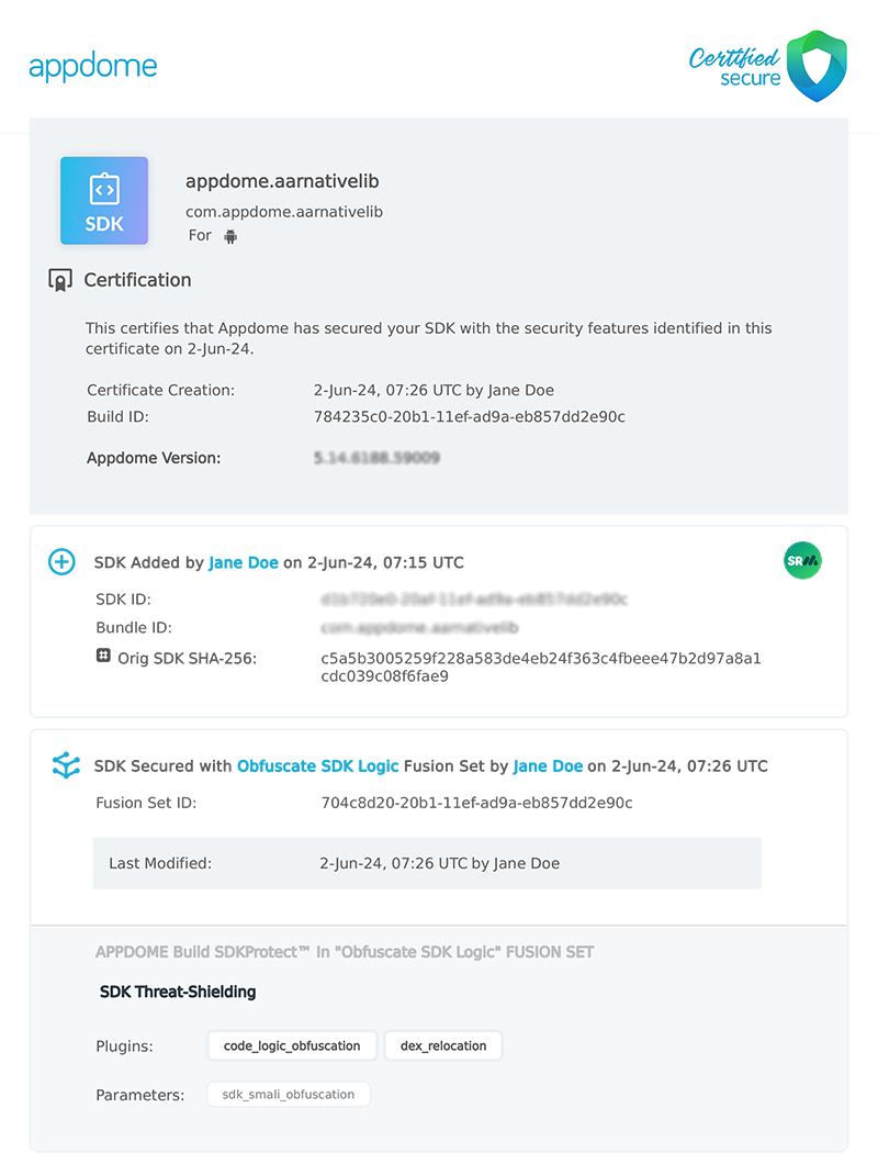 Appdome SDK Protection