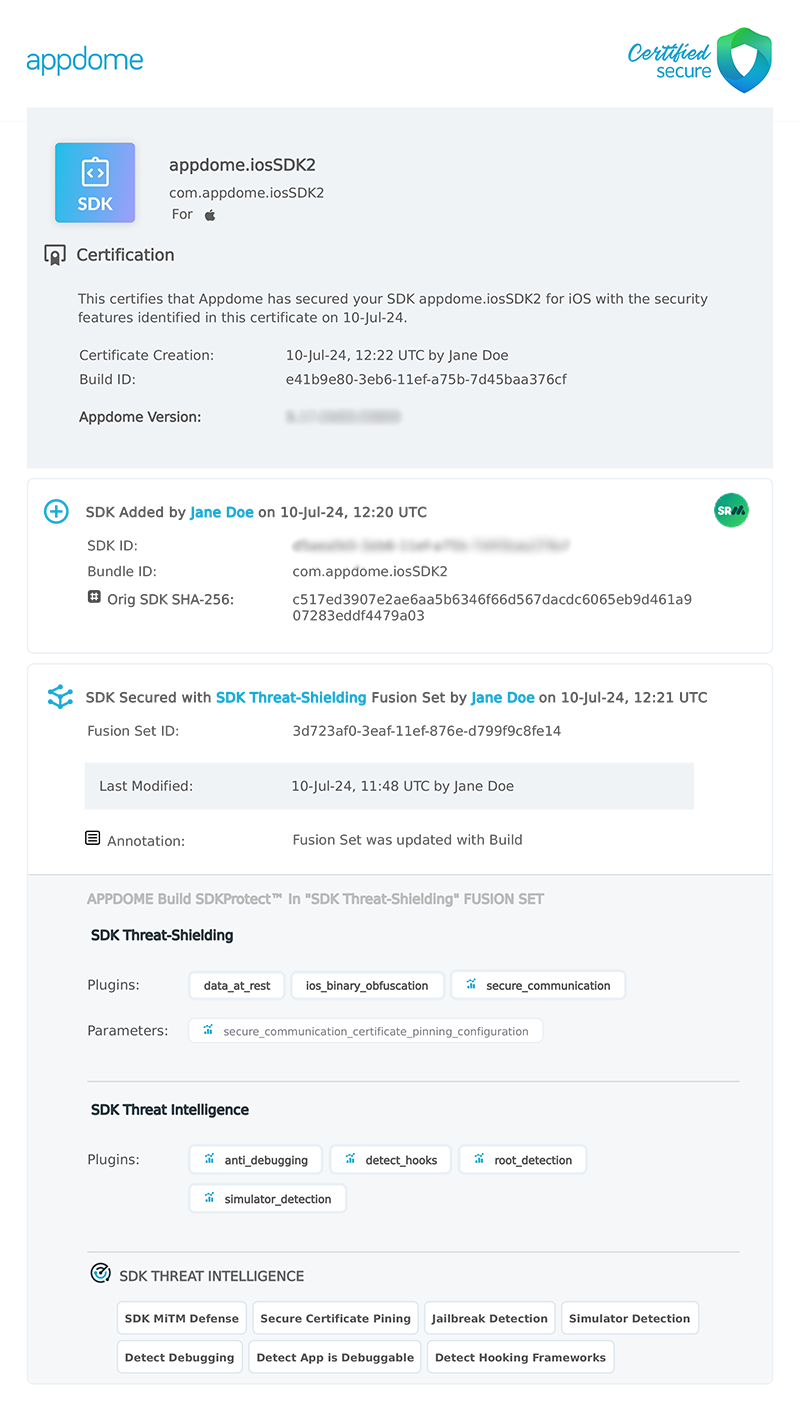 Appdome iOS Certificate